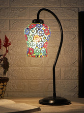 Multicolor Mosaic Glass Curvy Table lamp with Iron Base (EN26)